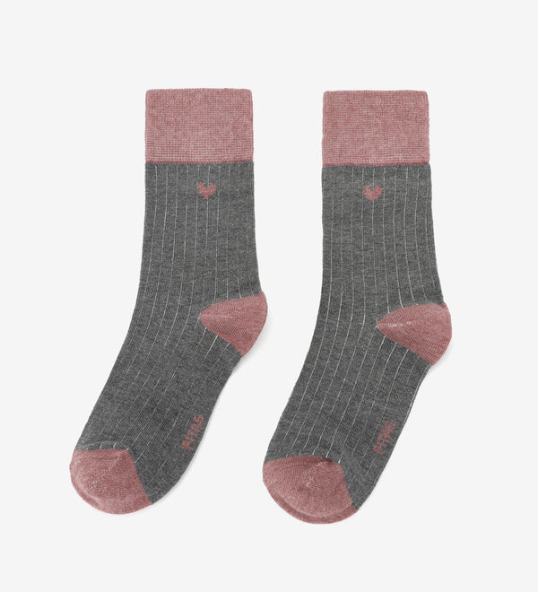 CALCETINES MUJER CANALÉ GRIS | ROSA