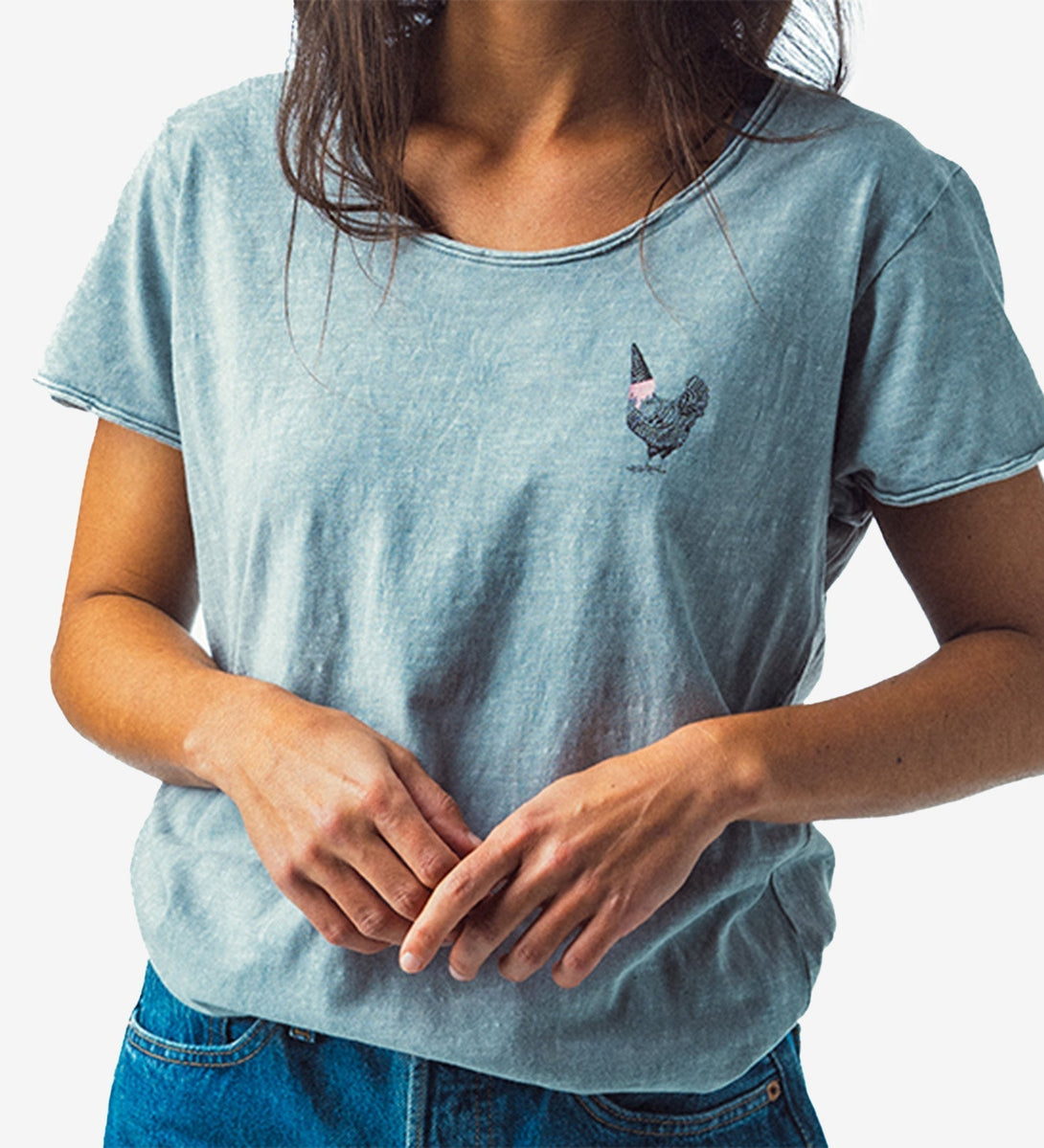 CAMISETA MUJER GRIS-WalkinPitas