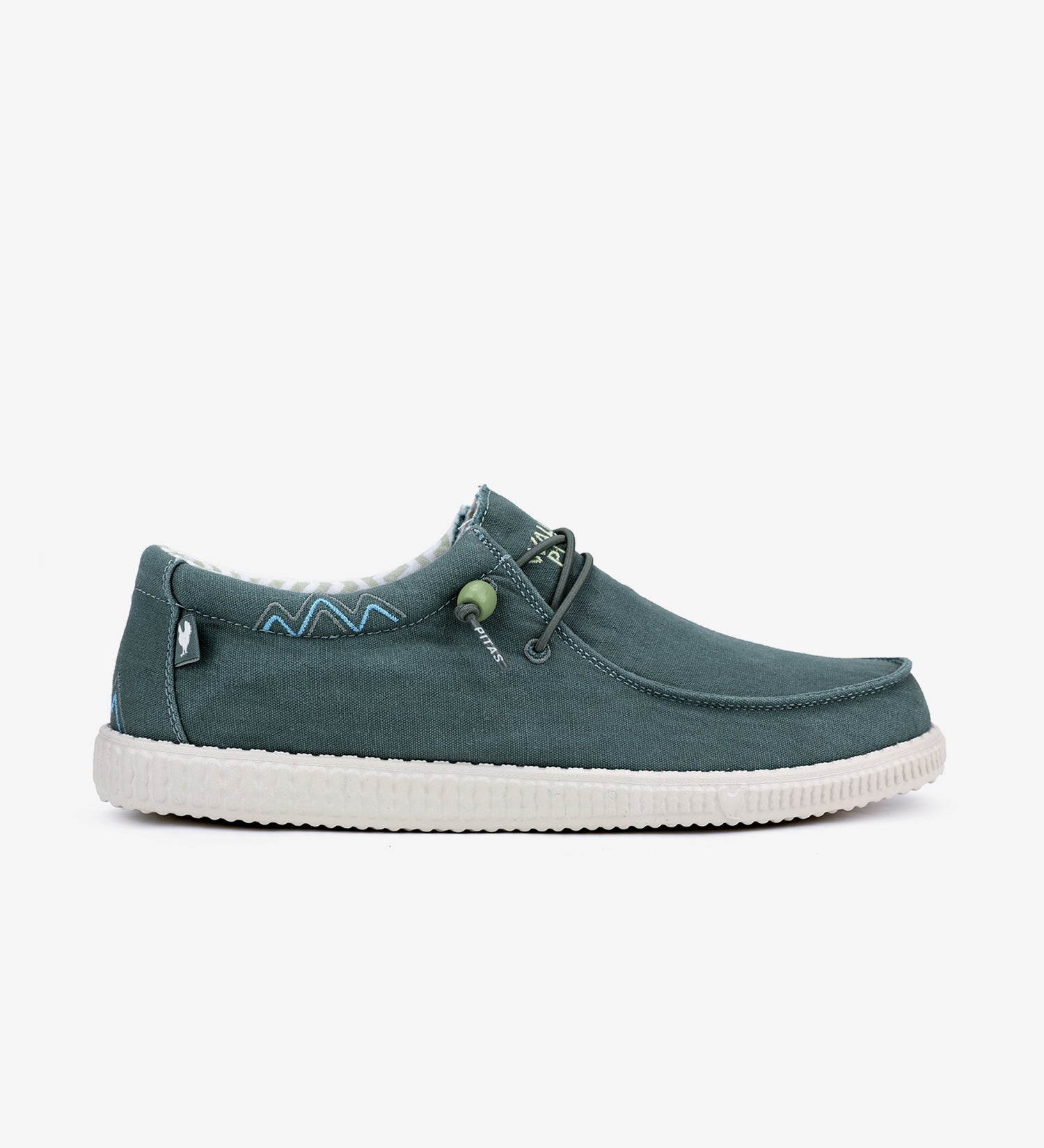Mocassin Homme WALK IN PITAS Windover - Ecru, Toile, Semelle Élastomère, Style Décontracté